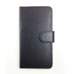 Synthetic Wallet Case Cover for BlackBerry Z30 - Black