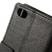 Standard Lychee Skin Wallet Case for Blackberry Z30