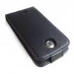 Synthetic Flip Case Cover for HTC One X - Black