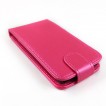 Synthetic Leather Flip Case for HTC One mini M4 - Hot Pink