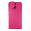 Synthetic Leather Flip Case Cover for HTC One M8 - Hot Pink