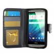 Synthetic Leather Wallet Case for HTC One Mini 2 (M8) - Black