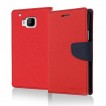 Korean Mercury Fancy Wallet Case for HTC One M9 - Red