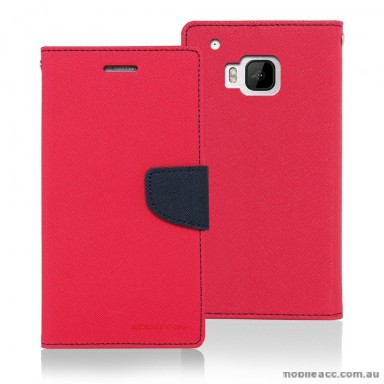 Korean Mercury Fancy Dairy Wallet Case for HTC E9 Plus Hot Pink
