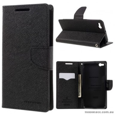 Mercury Fancy Diary Wallet Case for HTC One X9 Black