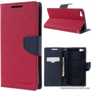 Mercury Fancy Diary Wallet Case for HTC One X9 Hot Pink