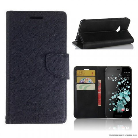 Mooncase Stand Wallet Case For HTC U Play Black 