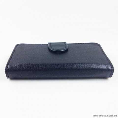 Synthetic PU Leather Wallet Case for Telstra Pulse ZTE T790 - Black