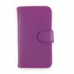 Synthetic Leather Wallet Case for Telstra Huawei Ascend Y300 - Purple