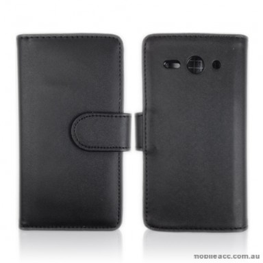 Synthetic Leather Wallet Case Huawei Ascend Y530 - Black