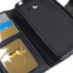 Synthetic Leather Wallet Case Huawei Ascend Y530 - Black