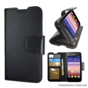 Synthetic Leather Wallet Case for Huawei Y550