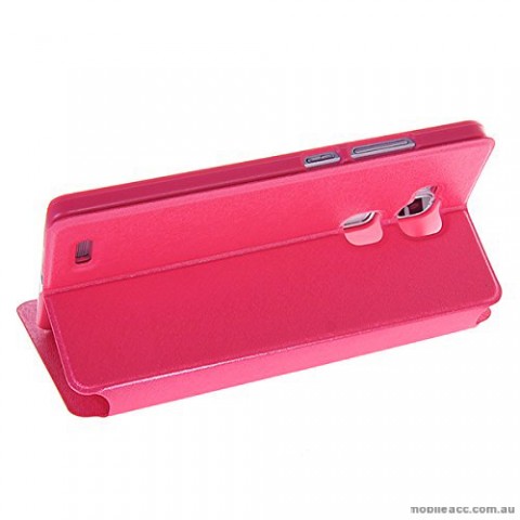 Huawei Ascend Mate 7 Window View Flip Cover - Hot Pink