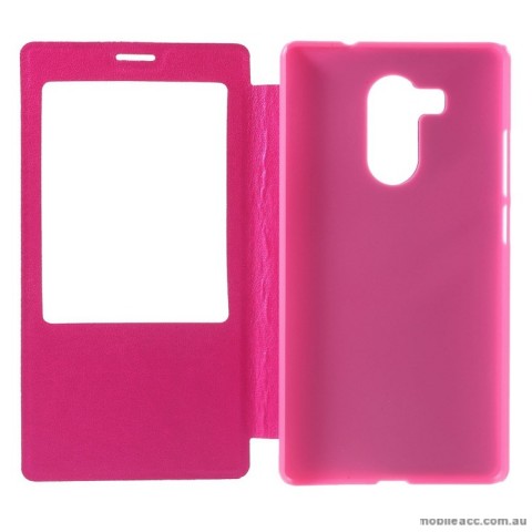 Flip Cover Case for Huawei Mate 8 Hot Pink