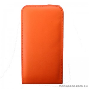 Synthetic Leather Flip Case for Telstra Tough Max Orange