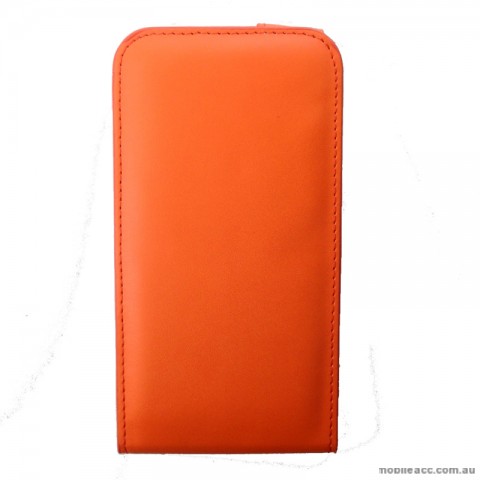 Synthetic Leather Flip Case for Telstra Tough Max Orange
