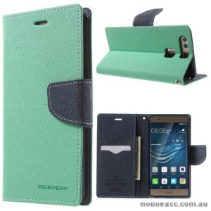 Mercury Goospery Fancy Diary Wallet Case Cover For Huawei P9 - Mint Green