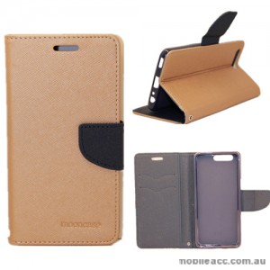 Mooncase Stand Wallet Case For Huawei P10 Plus Gold