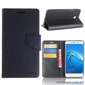 Mooncase Stand Wallet Case For Huawei Y7 - Black