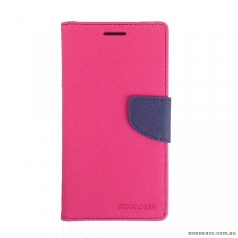 Universal Fancy Diary Stand Wallet Case Size 4 - Hot Pink