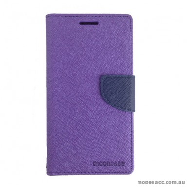 Universal Fancy Diary Stand Wallet Case Size 4 - Purple