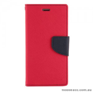 Universal Fancy Diary Stand Wallet Case Size 4 - Red