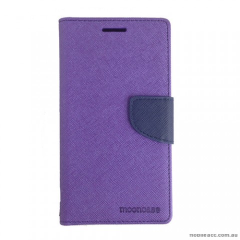 Universal Fancy Diary Stand Wallet Case Size 5 - Purple
