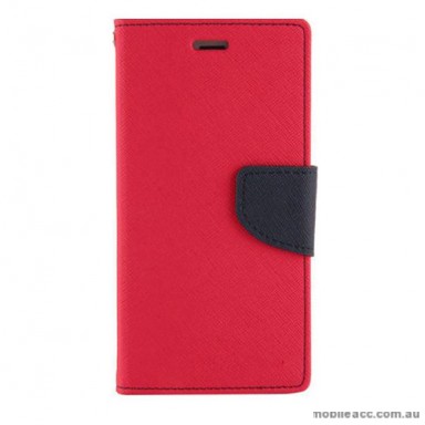Universal Fancy Diary Stand Wallet Case Size 6 - Red