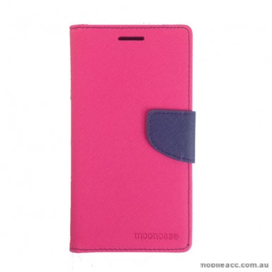 Universal Fancy Diary Stand Wallet Case Size 3 - Hot Pink