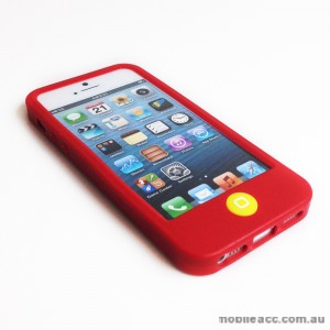 Smart Bean Silicone Case for Apple iPhone 5/5S/SE - Red