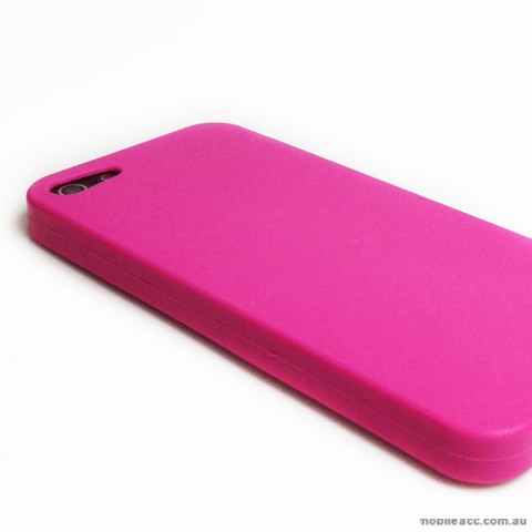 Smart Bean Silicone Case for Apple iPhone 5/5S/SE - Hot Pink
