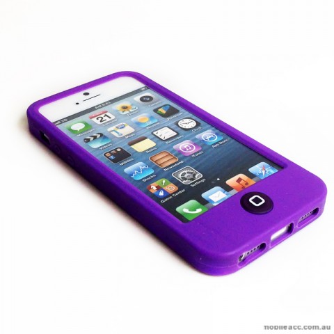 Smart Bean Silicone Case for Apple iPhone 5/5S/SE - Purple