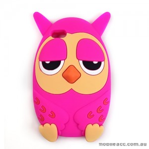 Owl 3D Silicone Case Cover for iPhone 5/5S/SE - Hot Pink