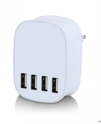 22.5W 5V 4.5A 4 USB Port Smart Charger - White