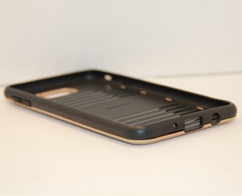 Rugged Shockproof Tough Back Case For Samsung Galaxy J7 Prime - Gold