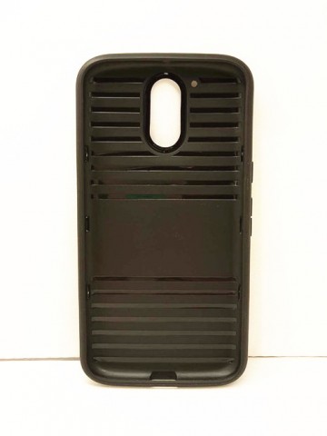 Rugged Shockproof Tough Case Cover For Motorola Moto G4/G4 Plus - Black