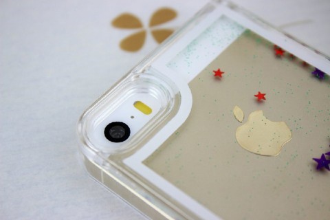 Romantic Glitter Stars Bling Quicksand Back Case Cover for iPhone 5/5S/SE - Blue