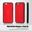 Mercury Focus Bumper Shock Absorption Back Case for iPhone 6/6S Red