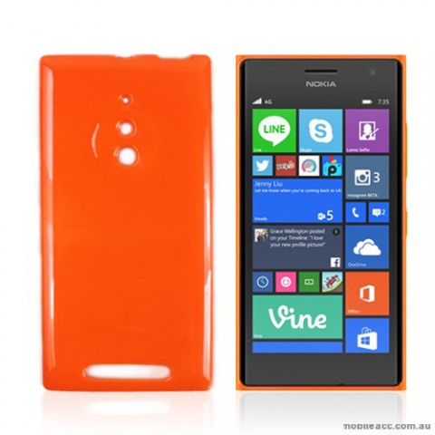 TPU Gel Case Cover for Nokia Lumia 830 - Orange