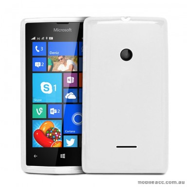 TPU Gel Case Cover for Microsoft Nokia Lumia 435 - White