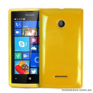 TPU Gel Case Cover for Microsoft Nokia Lumia 435 - Yellow