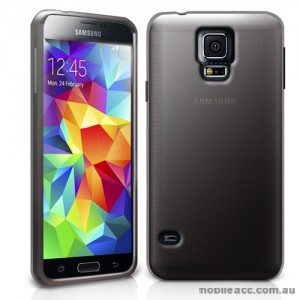 TPU Gel Case Cover for Samsung Galaxy S5 Mini - Smoke Black