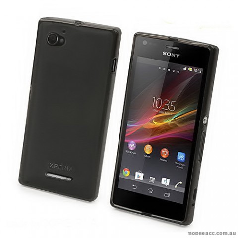 TPU Gel Case Cover for Sony Xperia M - Black