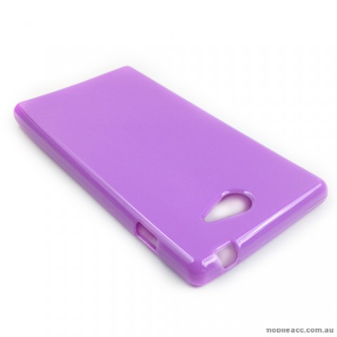 TPU Gel Case Cover for Sony Xperia M2 - Purple