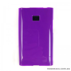 Soft TPU Gel Case for LG Optimus L3 E400 - Purple