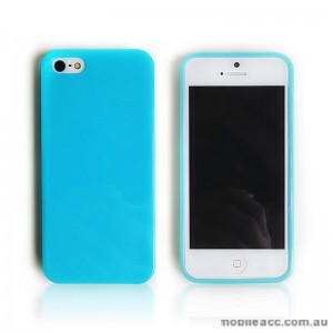 Shinning TPU Gel Case for iPhone 5/5S/SE - Blue