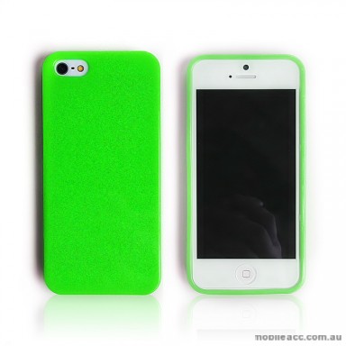 Shinning TPU Gel Case for iPhone 5/5S/SE - Green