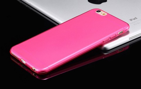 TPU Gel Case Cover for iPhone 6/6S - Transparent Pink