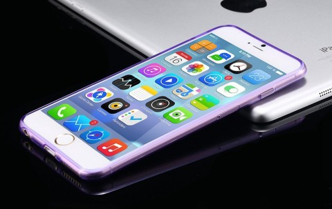 TPU Gel Case Cover for iPhone 6/6S - Transparent Purple