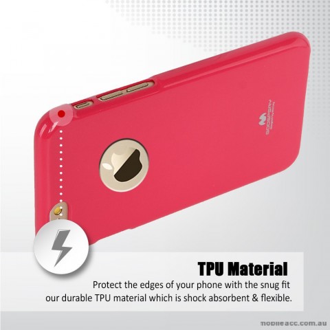 Mercury Pearl TPU Gel Case Cover for iPhone 6+/6S+ - Hot Pink 
